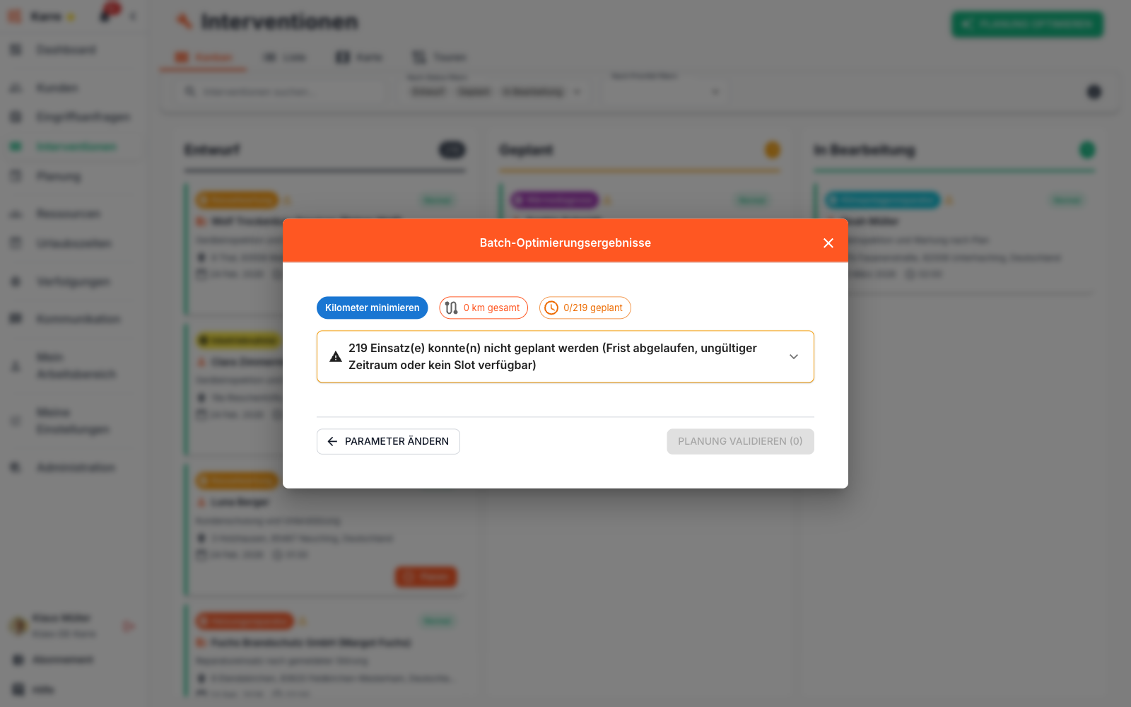 Automatische Tourenoptimierung