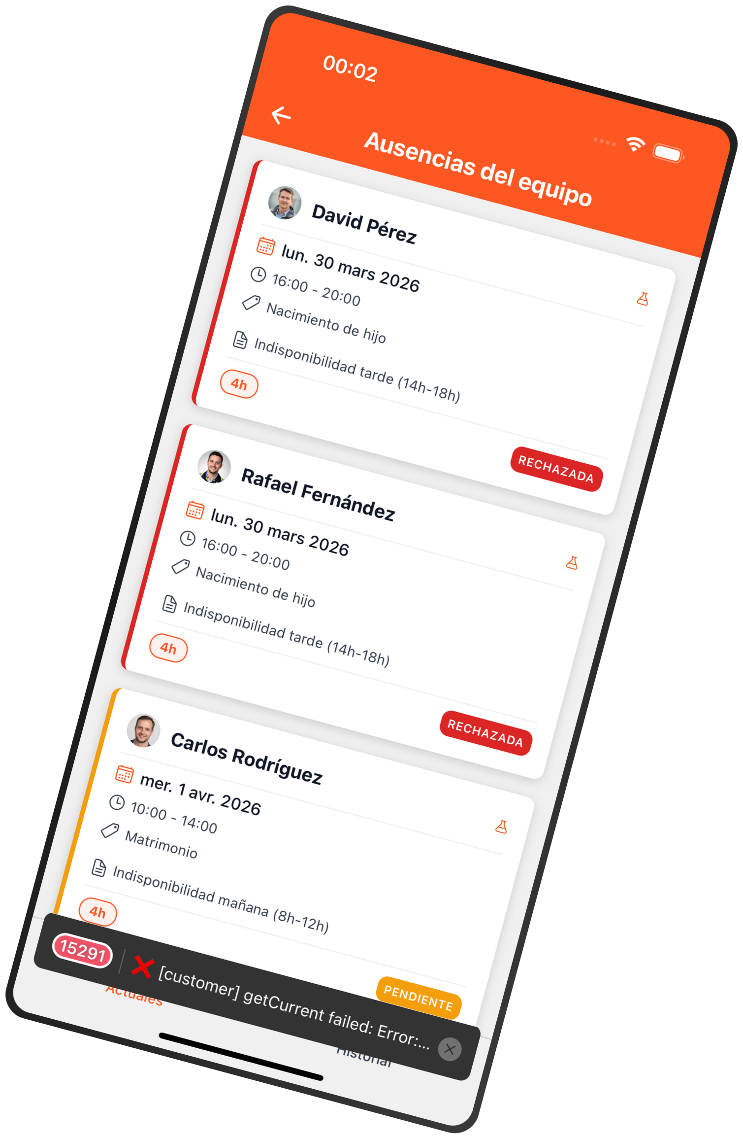 App Móvil Ausencias