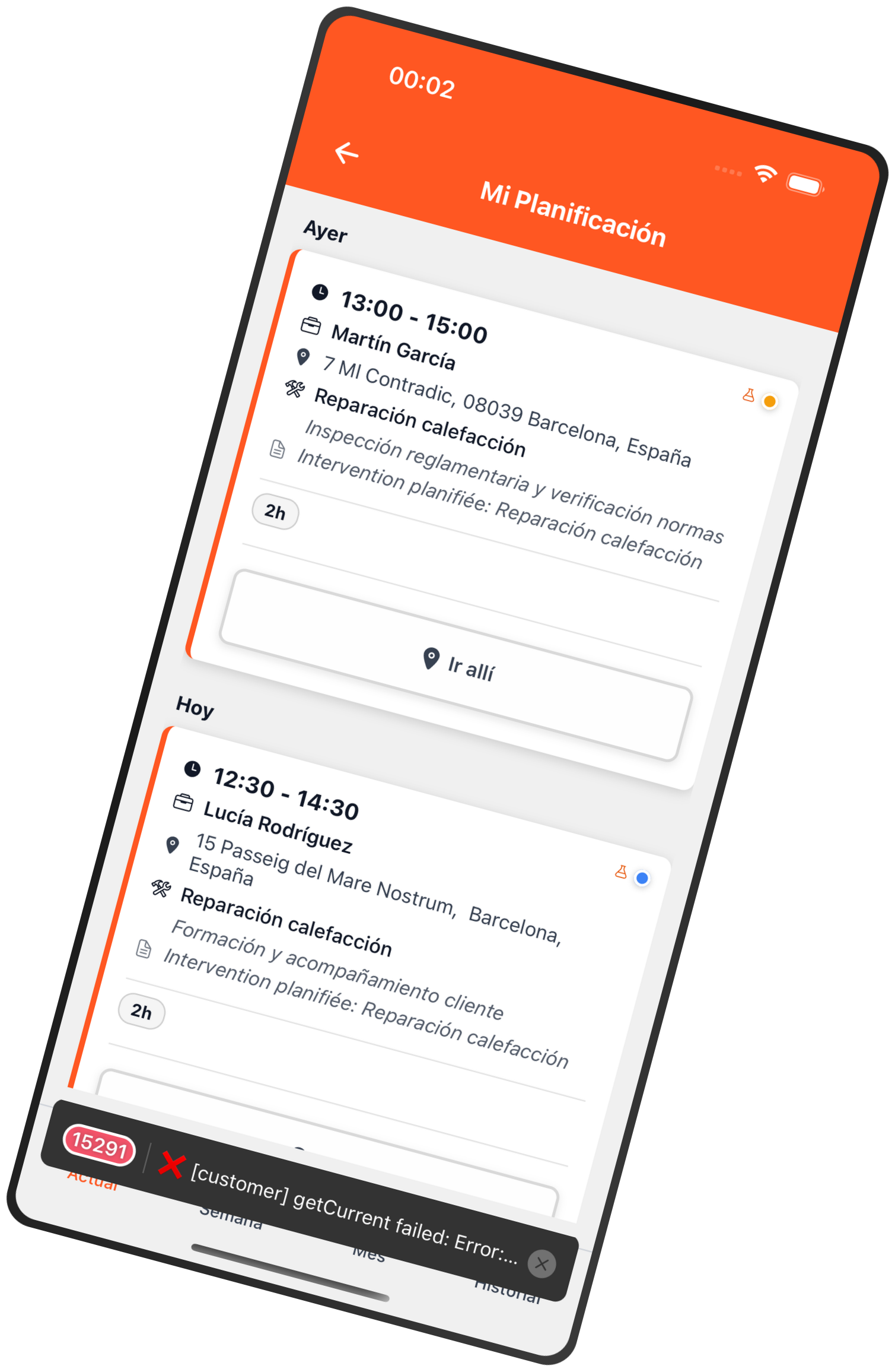 App Móvil Planificación
