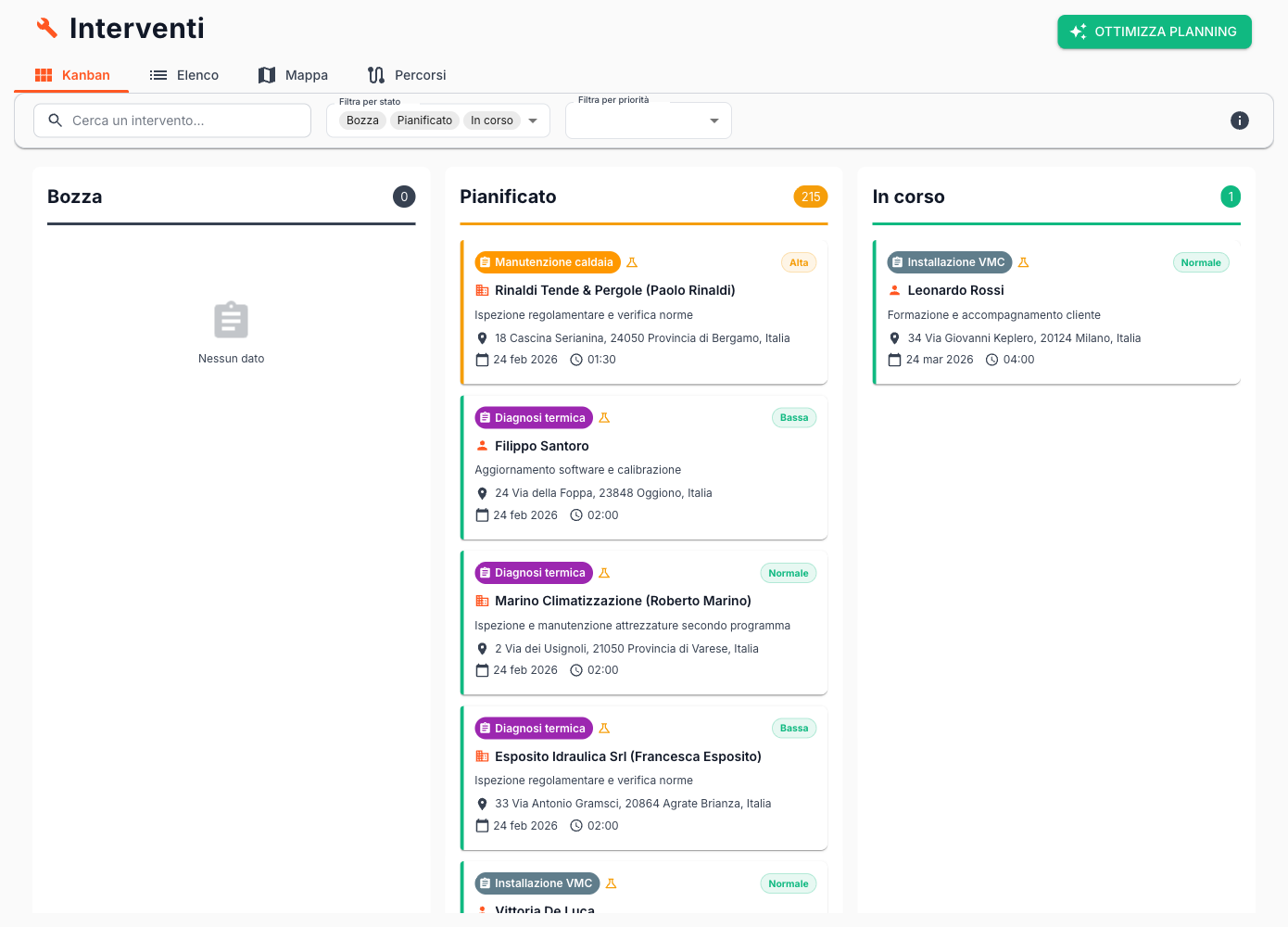 Monitoraggio degli Interventi